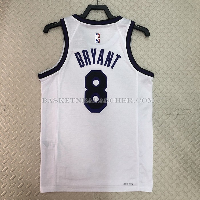 Maillot Los Angeles Lakers Kobe Bryant NO 8 Ville 2022-23 Blanc